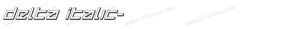 Delta Italic字体转换